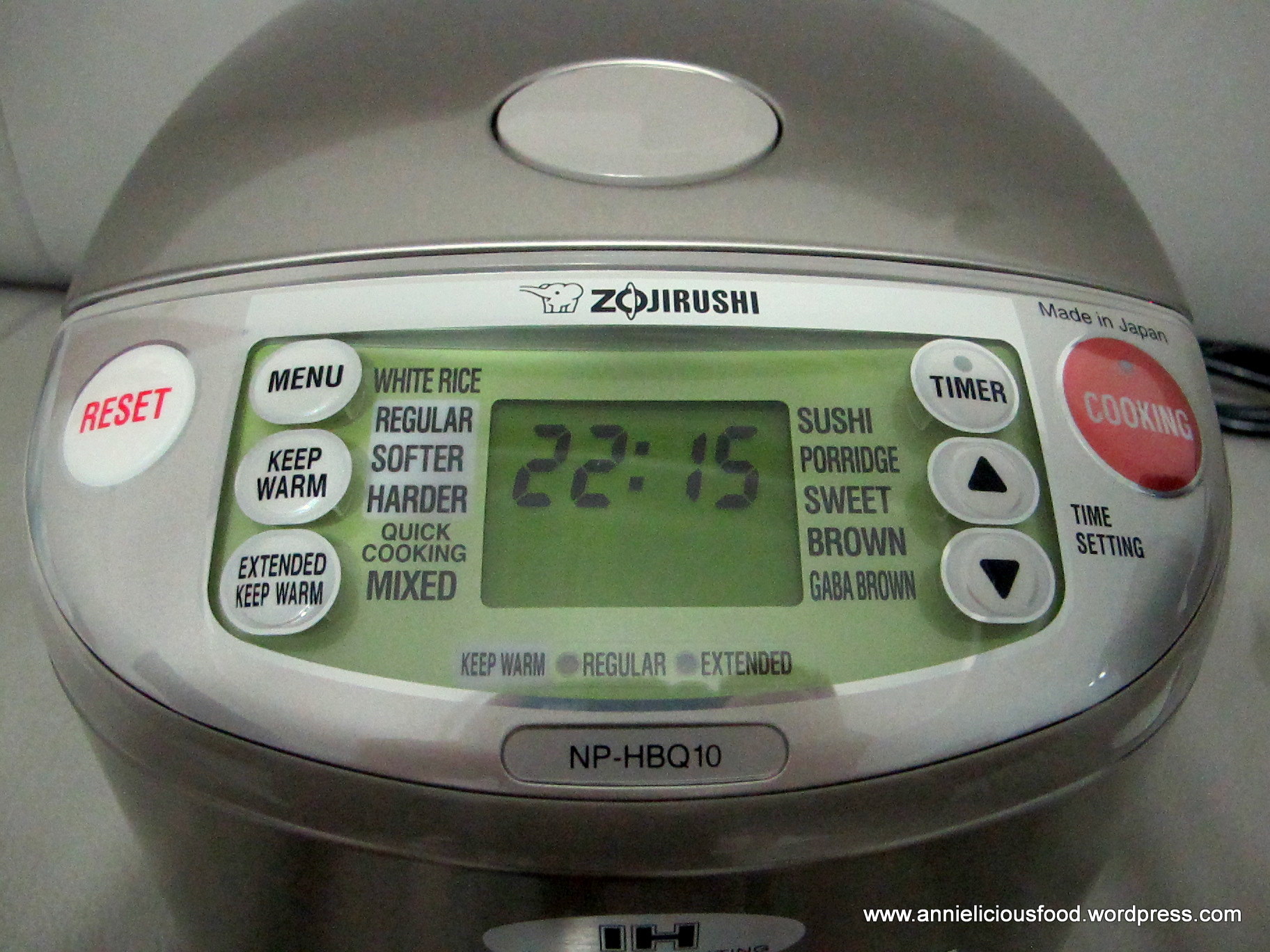 Review : My Zojirushi NP-HBQ10 Rice Cooker (Part 1) | Annielicious
